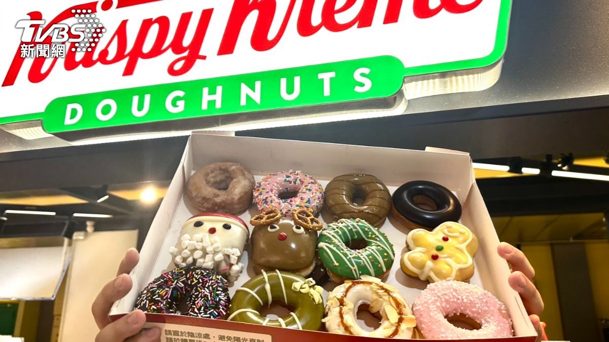 Krispy Kreme「聖誕奇遇」甜甜圈開賣。（圖／陳昫蓁攝）