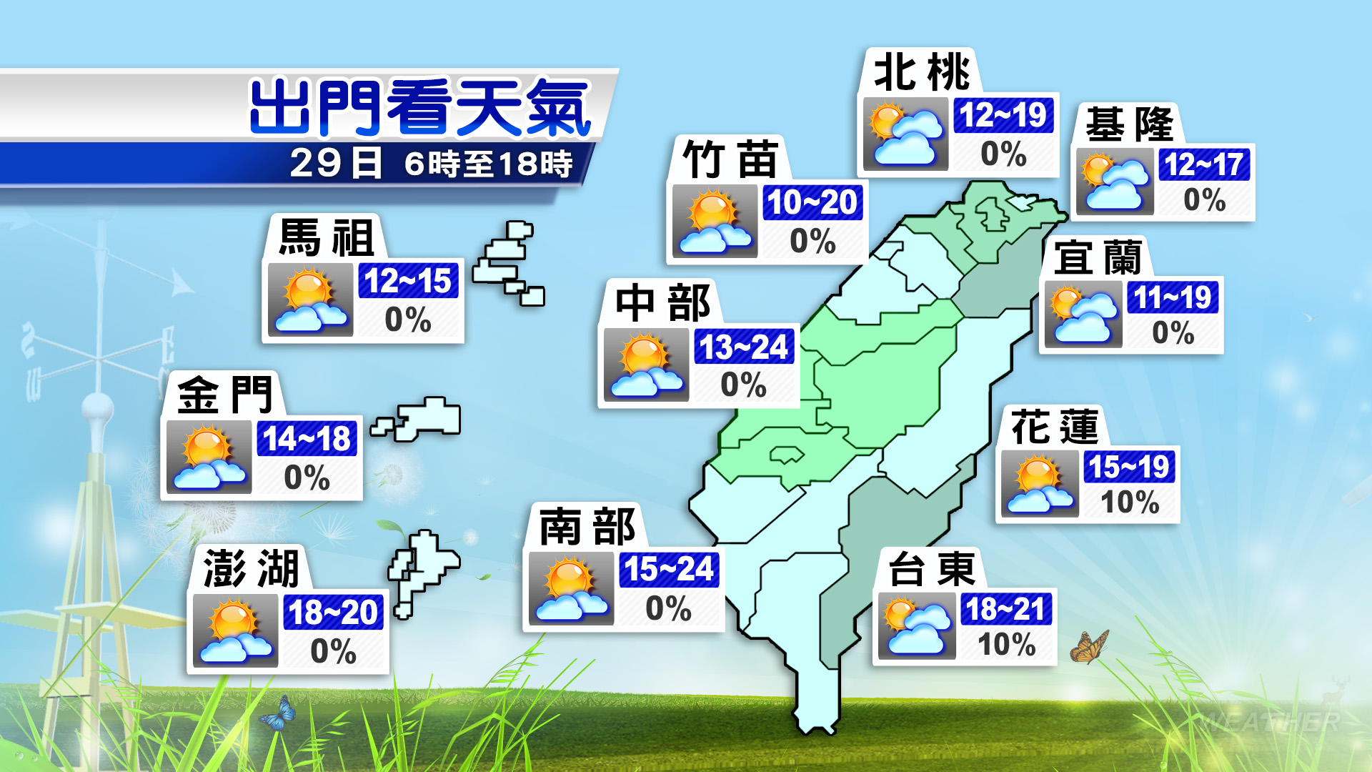 全台氣溫一次看。(圖/TVBS)