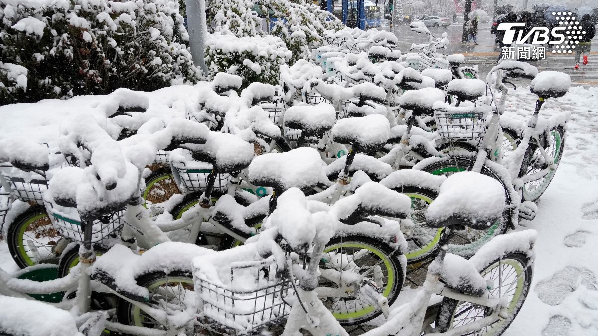 韓國大雪。（圖／達志影像美聯社）