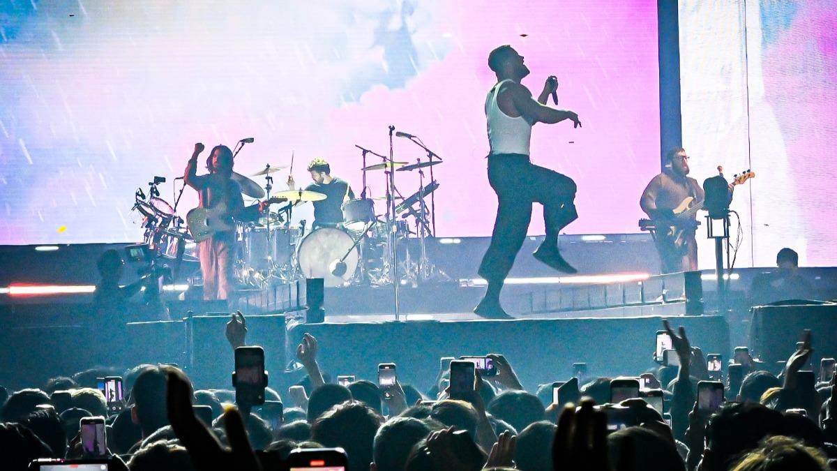 Imagine Dragons睽違6年來台開唱,吸引逾1.8萬粉絲到場搶看。(圖/Live Nation Taiwan提供)