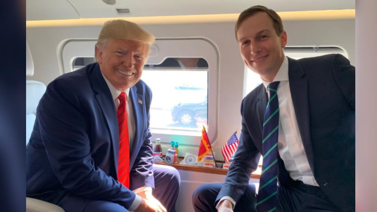 川普與女婿賈瑞德.庫許納(Jared Kushner)。(圖/翻攝自 IG@jaredckushner)