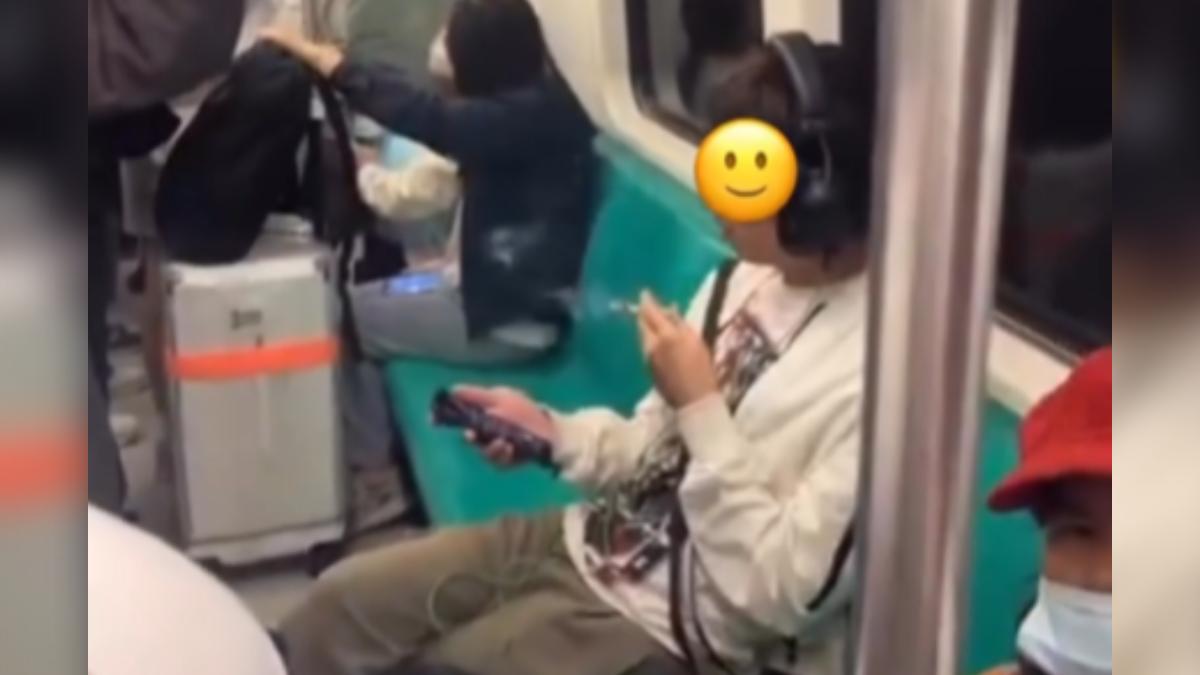 高雄男「捷運上吞吐」!爽完後菸頭丟地 高捷開罰了