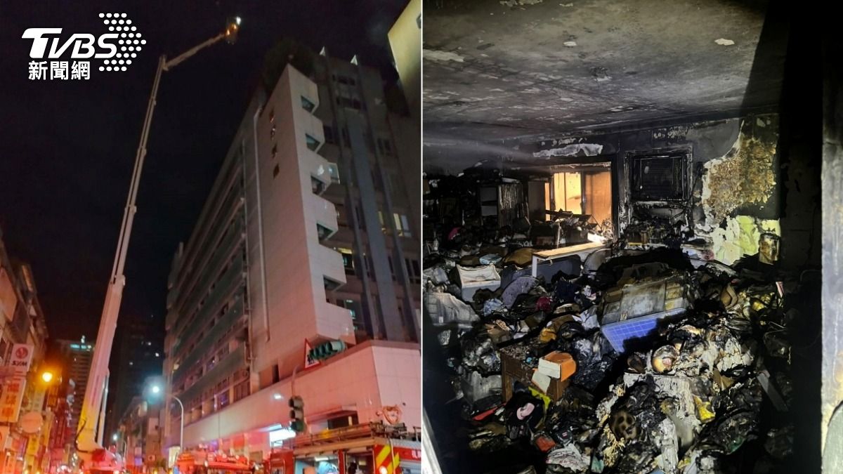 成功國宅惡火釀1死　客廳堆滿雜物一片焦黑
