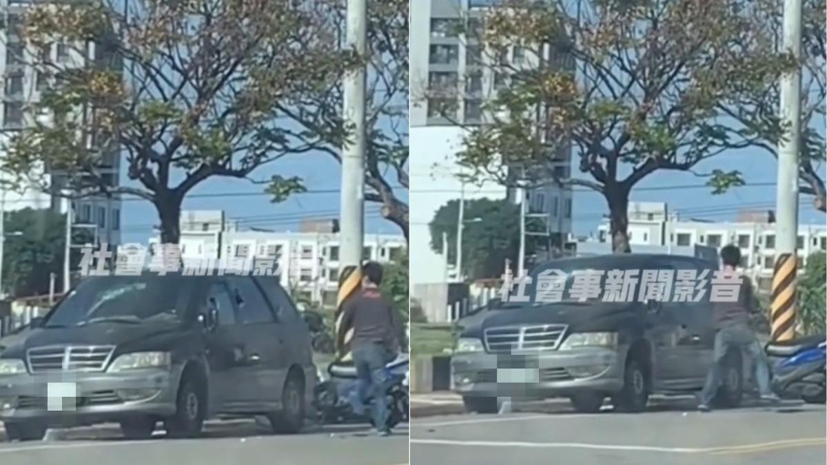 有片／父子爭吵氣炸！台中爸球棒砸爆車洩憤　火爆畫面全錄下