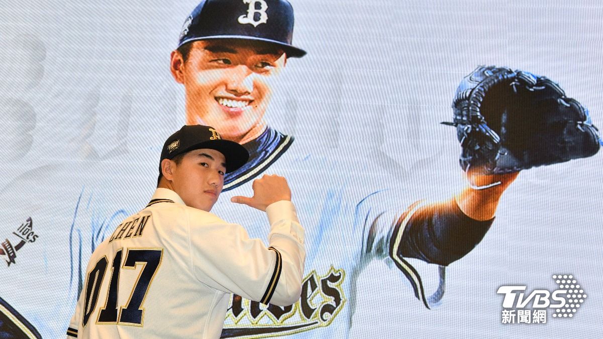 穀保18歲投手陳睦衡和日職歐力士猛牛簽約,自曝和歐力士超新星山下舜平大曾住隔壁。(圖/胡瑞麒攝)