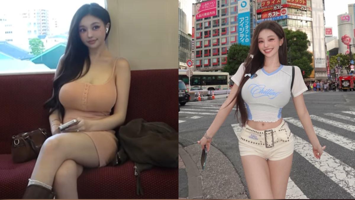 日本電車驚見「洋裝快撐爆」超凶正妹! 身分竟是台灣網美