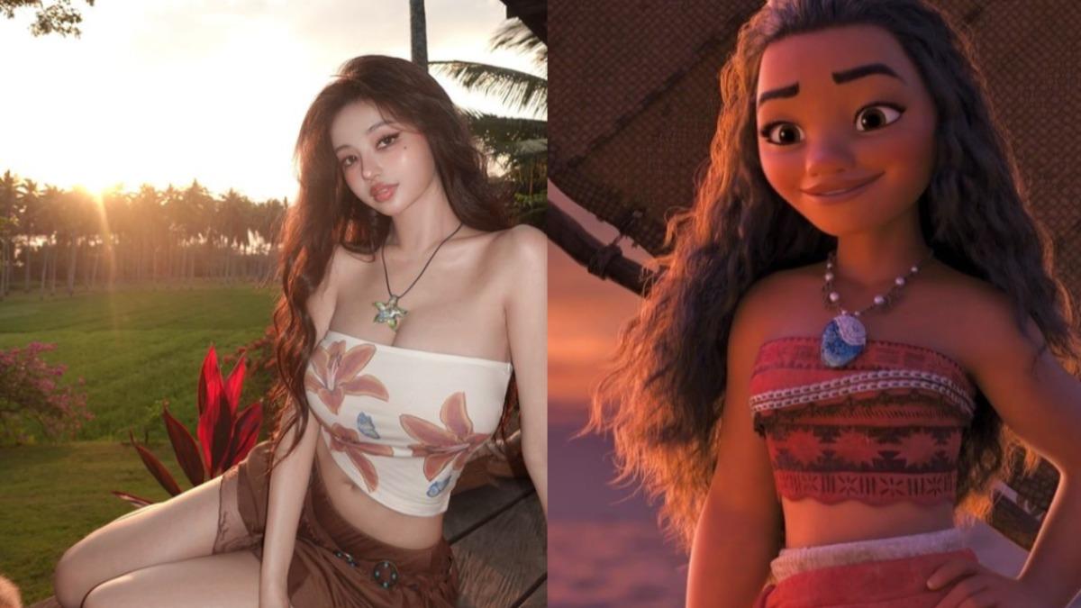 黃琳不只模仿娜美,今年萬聖節則是cosplay《海洋奇緣》的女主角莫娜。(圖/翻攝自IG)