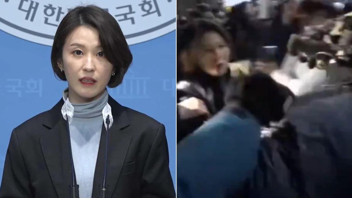 有片/南韓戒嚴暴亂!前美女主播衝前線 「緊抓槍管」痛罵軍人