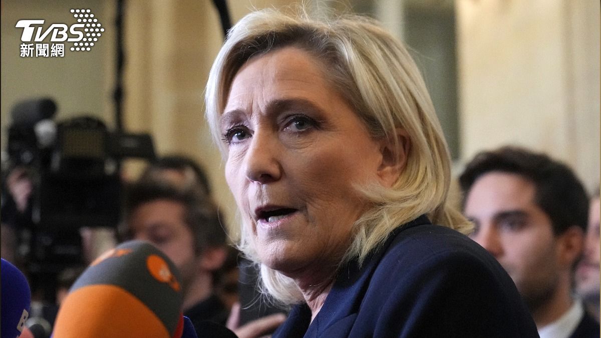 極右翼「國民聯盟」國民議會黨團領袖瑪琳．雷朋（Marine Le Pen）。（National Rally）。(圖／達志影像美聯社)