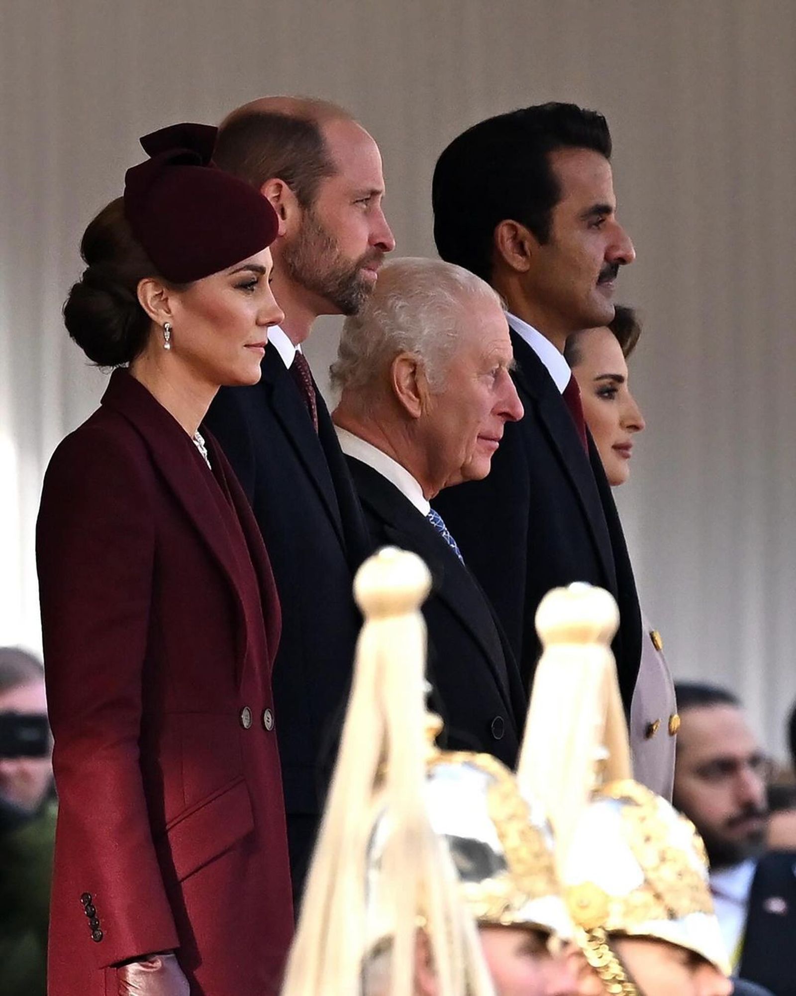 英王查爾斯三世親臨閱兵迎賓現場。(翻攝princeandprincessofwales IG)