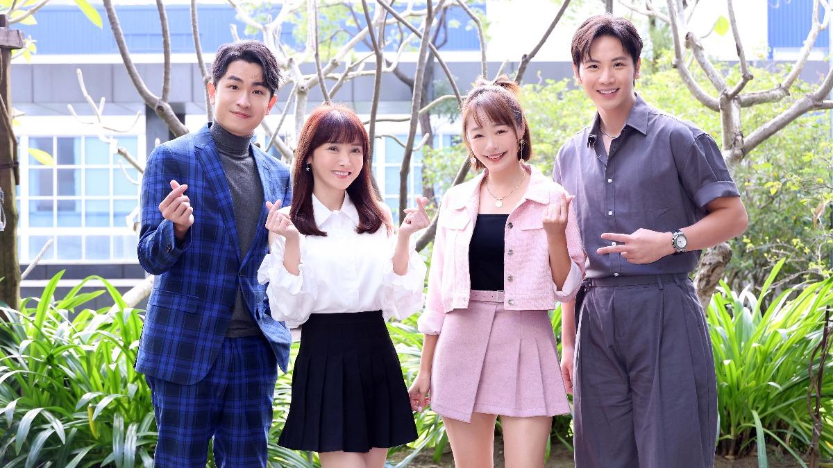 陳謙文(左起)、陳子玄、茵芙、李睿紳為《願望》宣傳。(圖/三立提供)