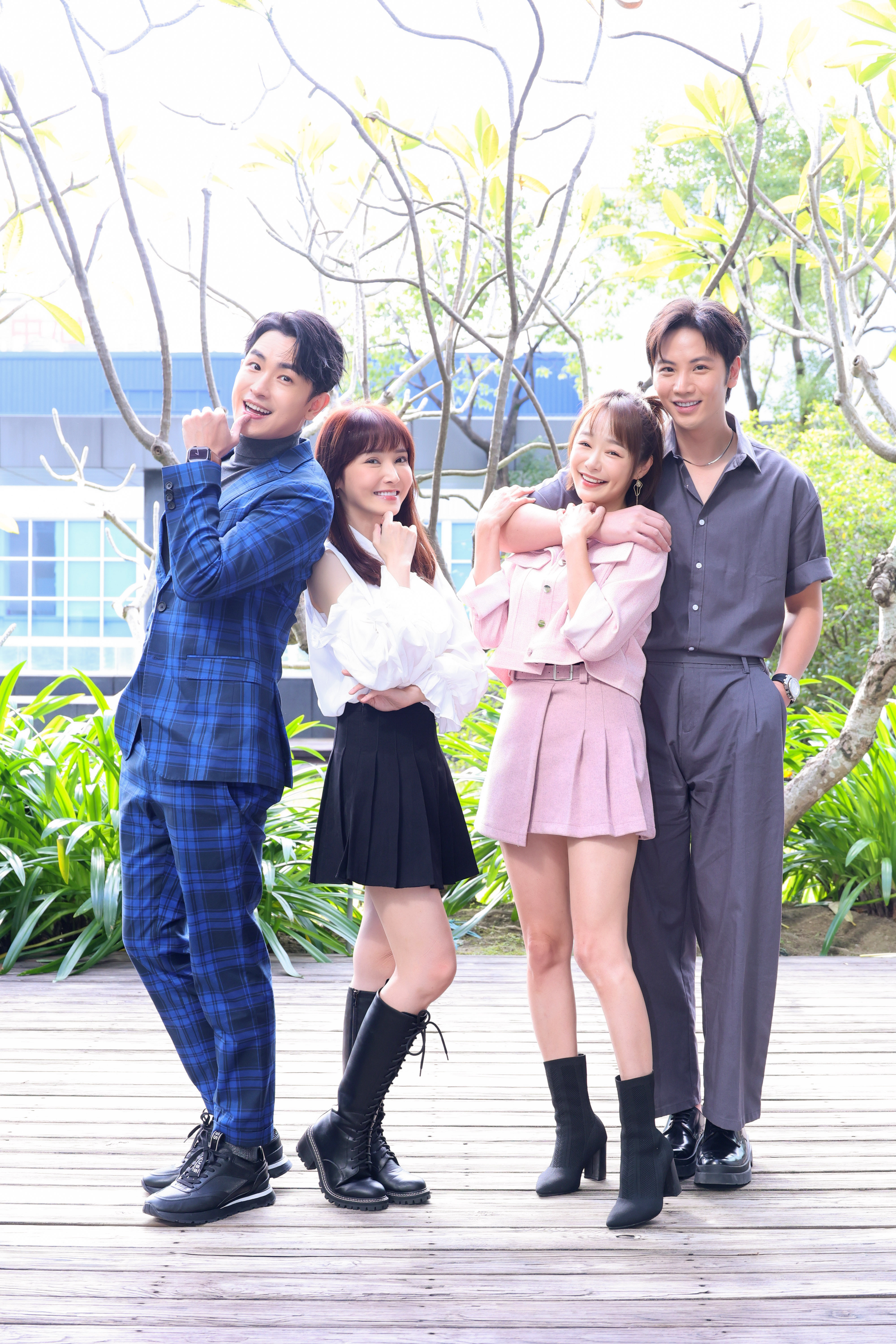 陳謙文(左起)、陳子玄、茵芙、李睿紳最近加入《願望》演出。(圖/三立提供)