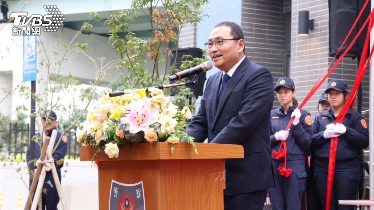 蘆洲分局成州派出所新大樓啟用,新北市長侯友宜親自主持典禮。(圖/TVBS)