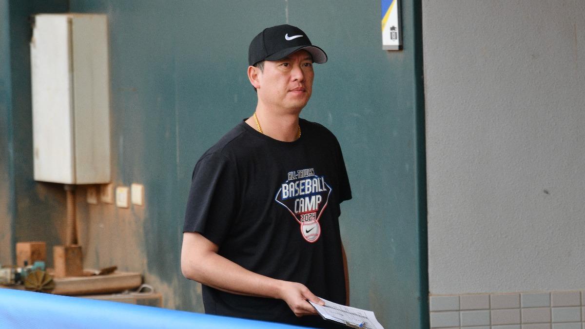中信兄弟投手教練王建民，出席NIKE青棒訓練營。（圖／胡瑞麒攝）