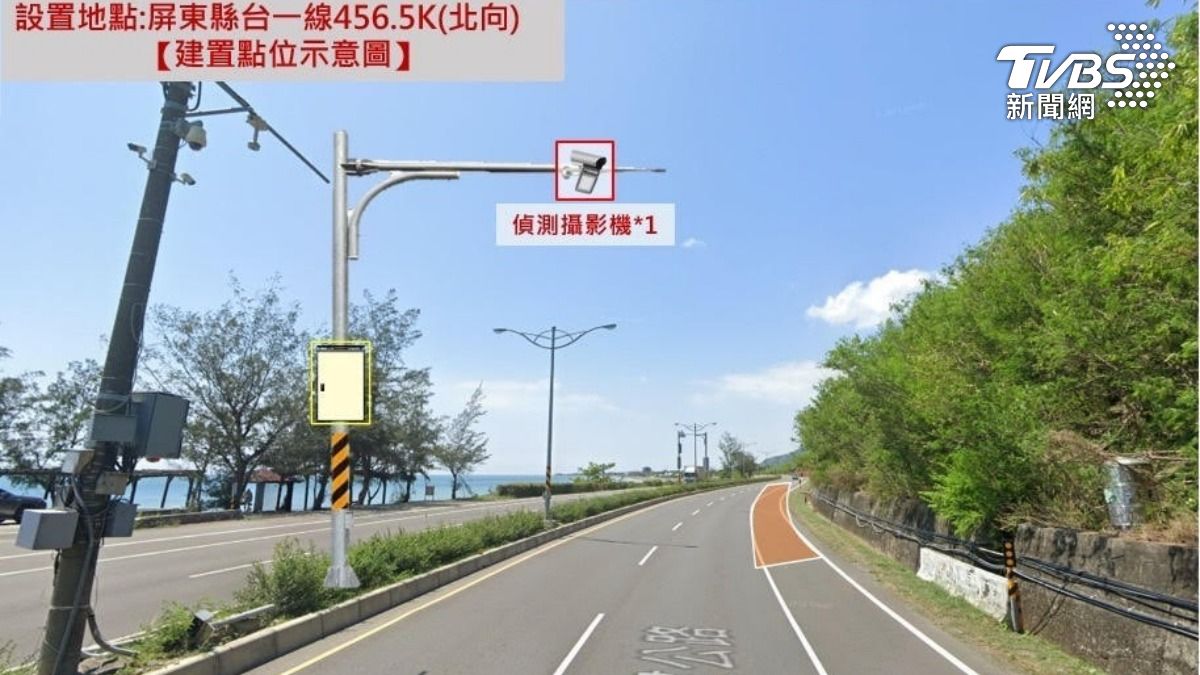 枋山段新增2處科技執法,預計明年1月1日起正式啟用。(圖/TVBS)