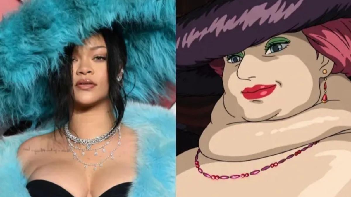 蕾哈娜瘋狂撞衫！爆乳大撞「荒野女巫」　網笑翻：皮草大衣像毛怪