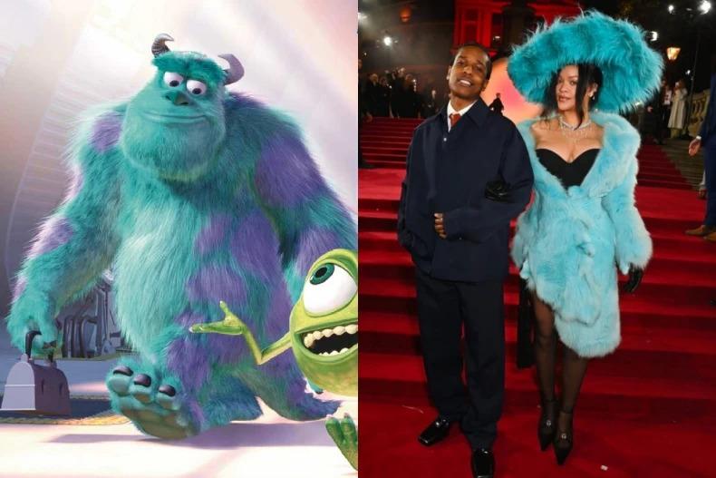 蕾哈娜還撞衫毛怪。(圖/翻攝自IMDB、IG@fentyxawge)