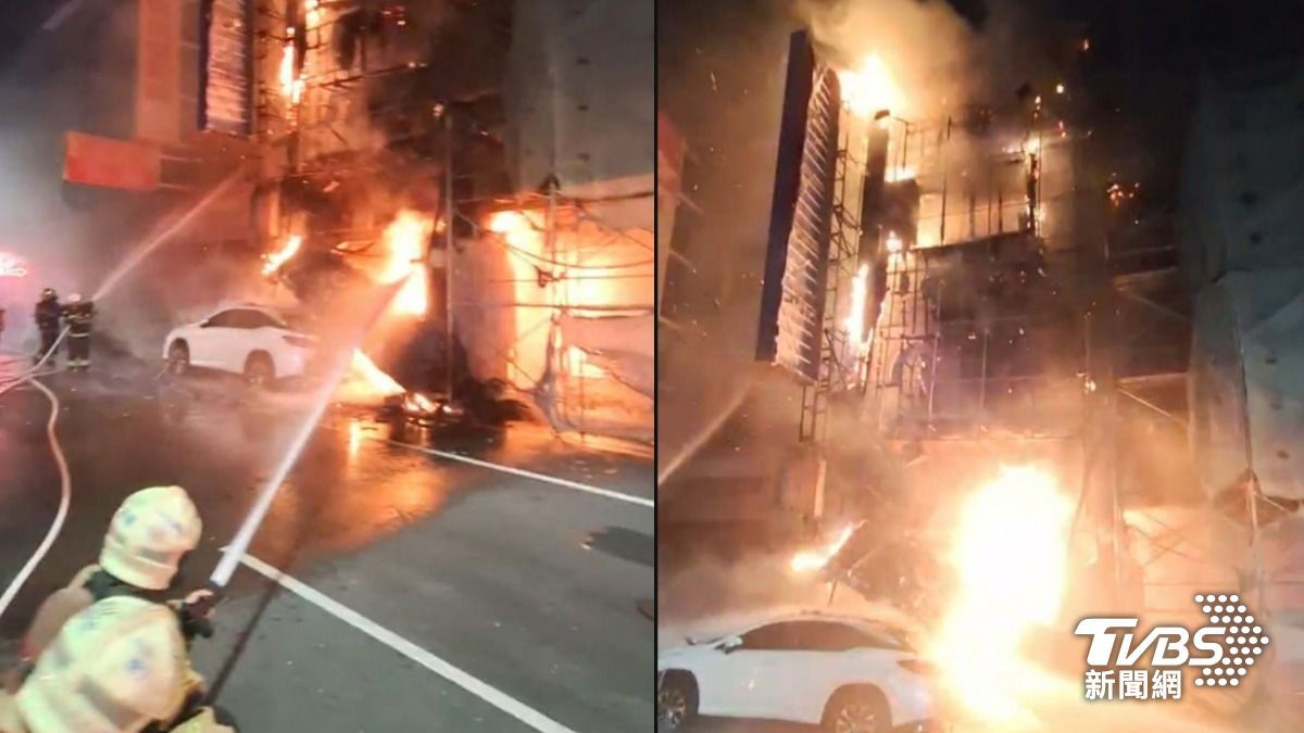 台南四層樓空屋火警 兇猛火勢「建物整棟燒光」