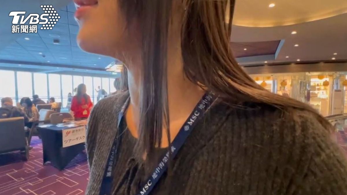 一名女旅客認為郵輪公司的處理方式還不錯，故心情並未因滯留而受影響。（圖／記者葉怡君攝）