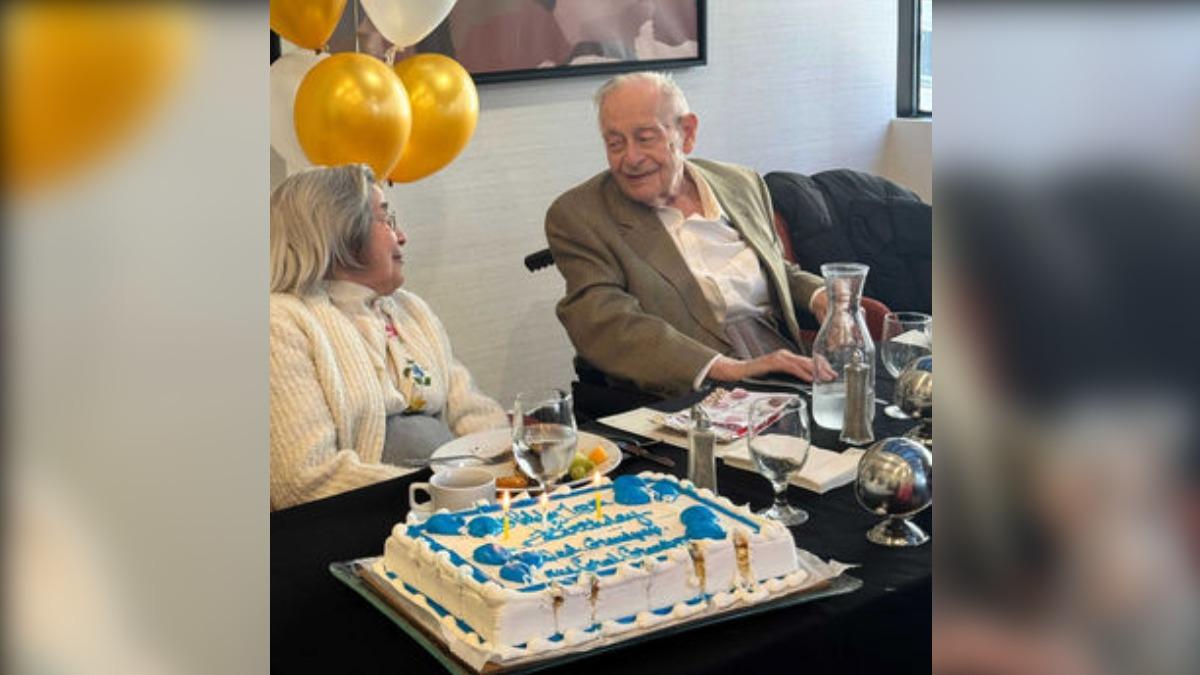 100歲老翁與102歲老婦相戀9年。(圖/翻攝自Sarah Sicherman臉書)