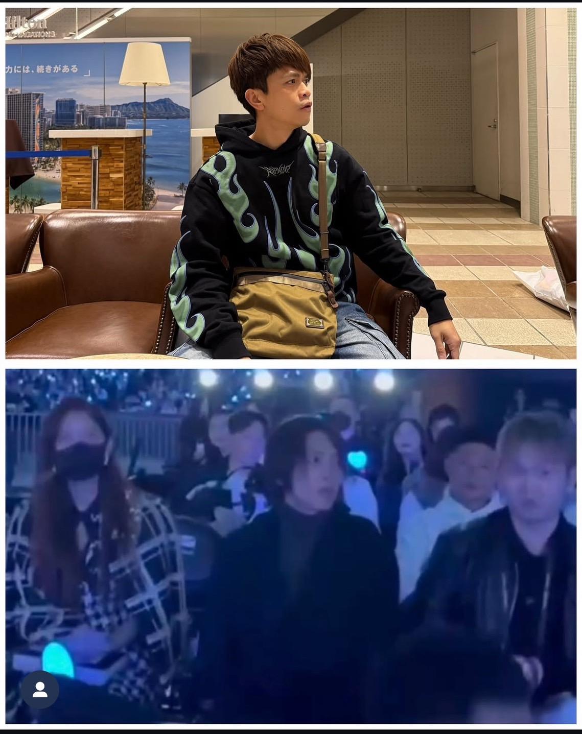 蔡阿嘎組銅像偶像山下智久致敬。(圖/翻攝自IG)