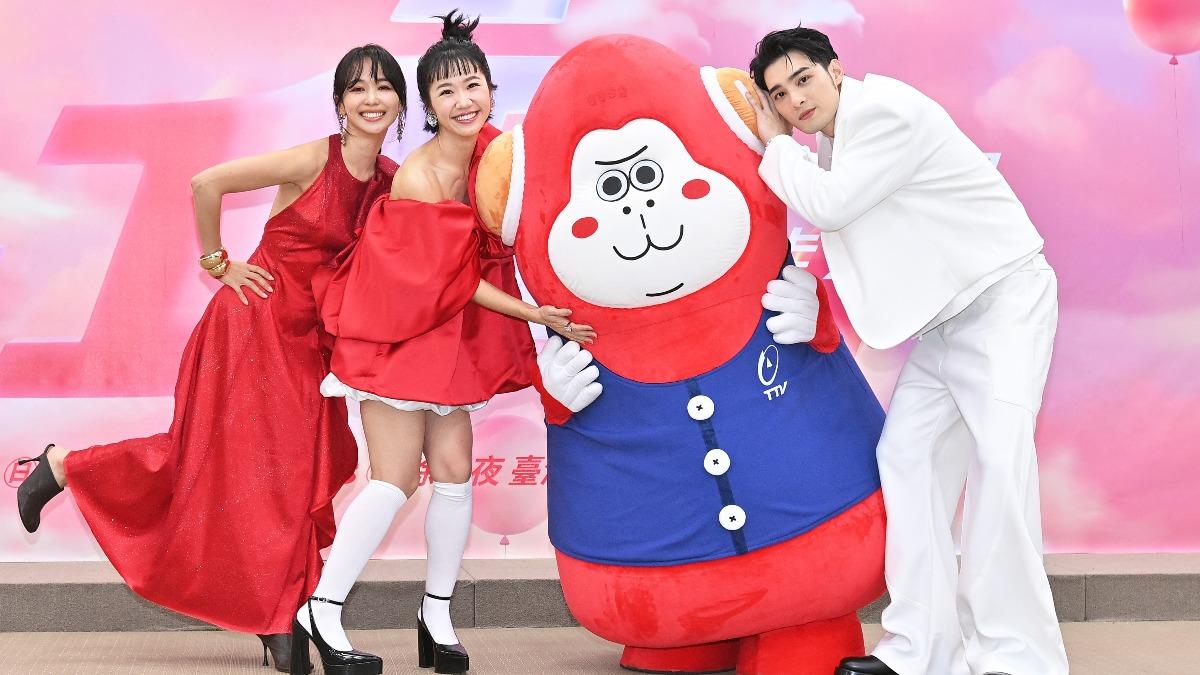 陳明珠、Lulu、黃偉晉出席主持人亮相記者會。(圖/台視提供)