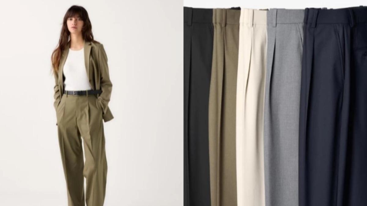 寬褲推薦：UNIQLO 打褶寬褲。（圖／翻攝自UNIQLO官網）