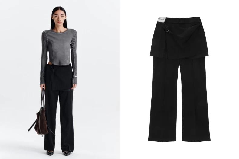 寬褲推薦：Matin Kim SLIT POINT SKIRT TROUSER。（圖／翻攝自Matin Kim官網）