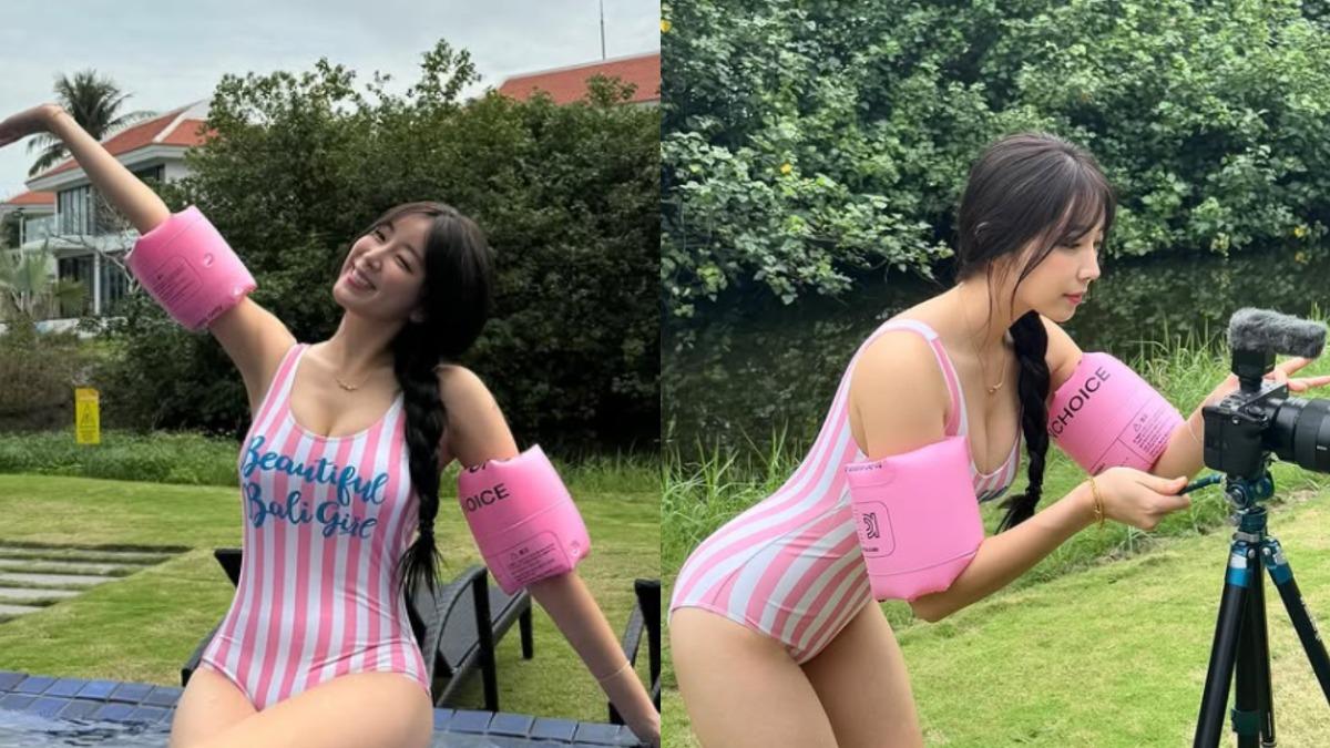 安芝儇耍辣翻車!性感泳衣「撞衫垃圾袋」網笑瘋 經紀人也沒忍住