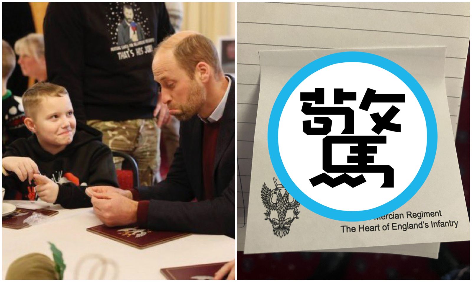 10歲男童畫他禿頭畫像 威廉王子癟嘴:我看起來有5個鼻孔