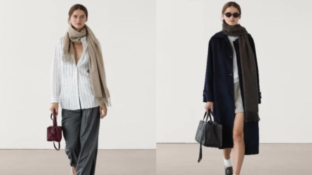 Massimo Dutti的羊絨圍巾,同樣是以100%羊絨面料製成。(圖/Massimo Dutti)
