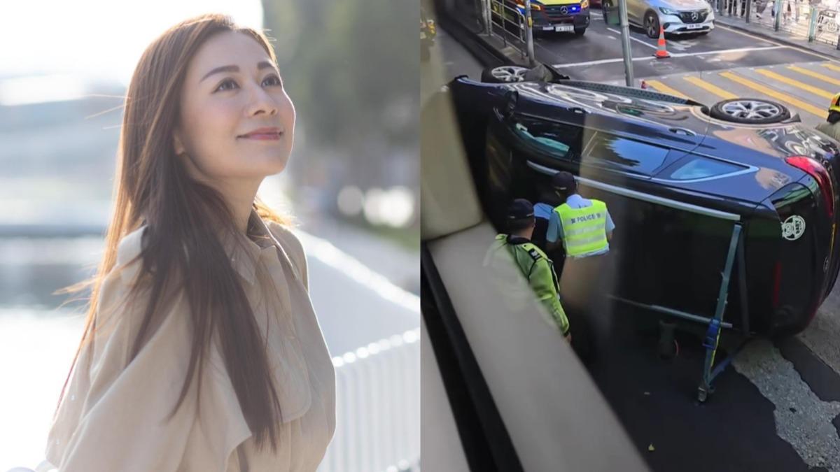 港女星駕車疑失控!「自撞安全島」翻覆送醫 經紀人回應了