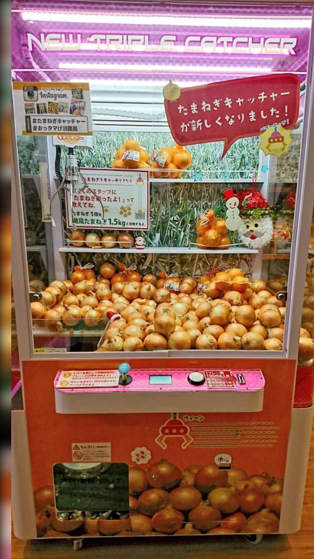 網友分享新鮮洋蔥也出現在日本各地其他販賣機。(圖/翻攝自X@chiki2johnny14)