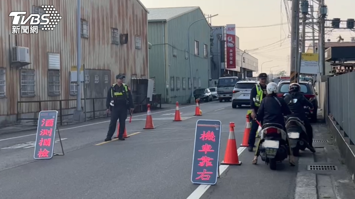 台中警方展開3天酒駕大執法。（圖／TVBS）