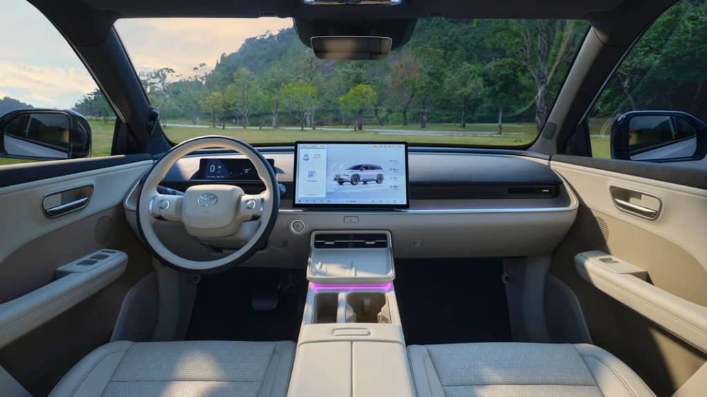 Toyota bZ3X車內則是能感受到濃厚的「中國電車風」。(圖/翻攝自廣汽豐田)