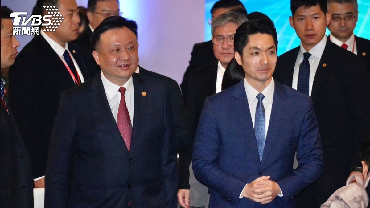 上海副市長華源、台北市長蔣萬安。(圖/區國強攝)