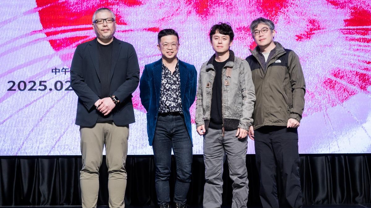 2025眯電影評審監製王師(左起)、導演蘇哲賢、導演唐福睿、剪輯師陳俊宏。(圖/公視台語台提供)