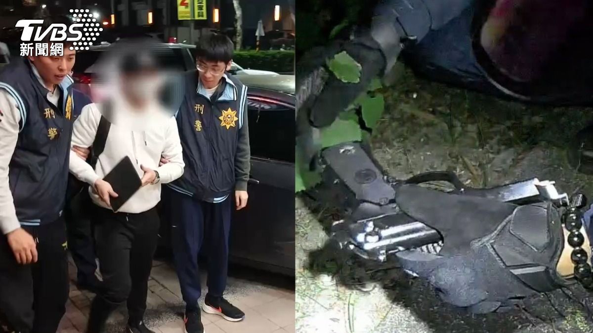 嫌犯一路逃到三峽,警方循線逮捕。(圖/TVBS)
