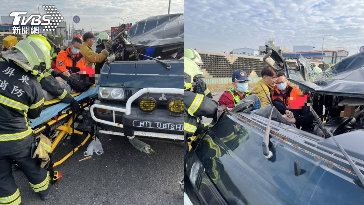 屏東廂型車被撞翻「車頭壓爛」駕駛傷重身亡 肇事車抓到了