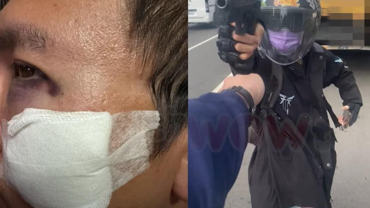 行車糾紛遭狂罵!台中騎士氣掏空氣槍連7射 司機臉濺血