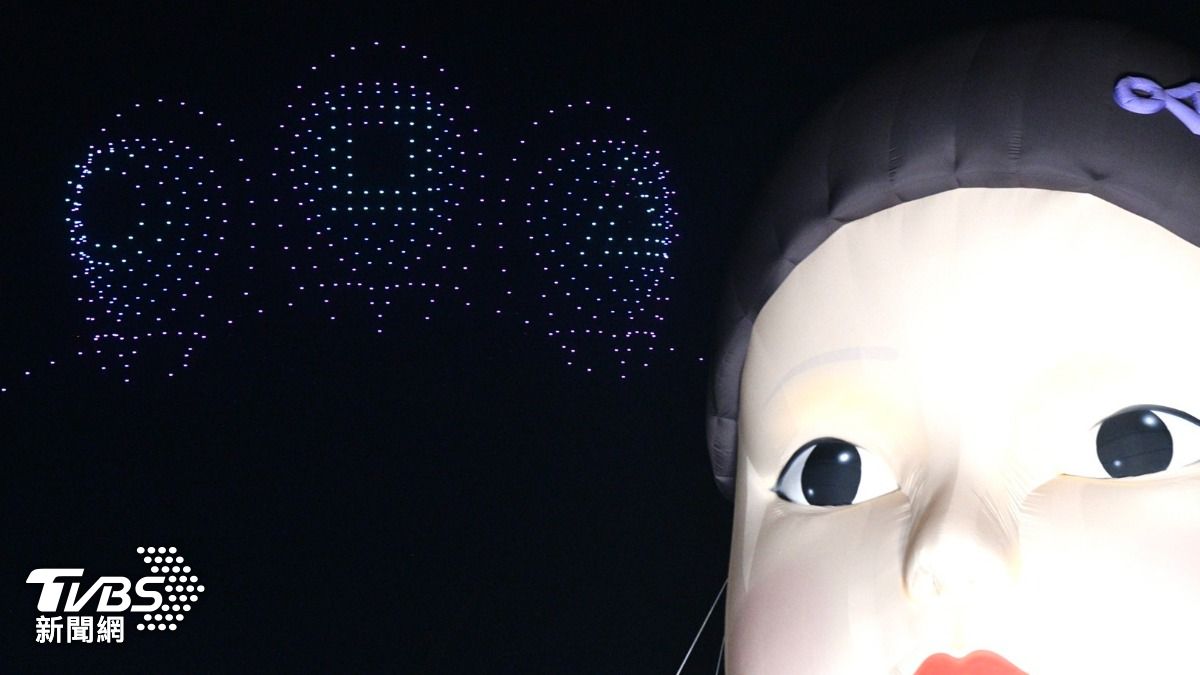 600台無人機現身港灣帶來大秀。(圖/胡瑞麒攝)