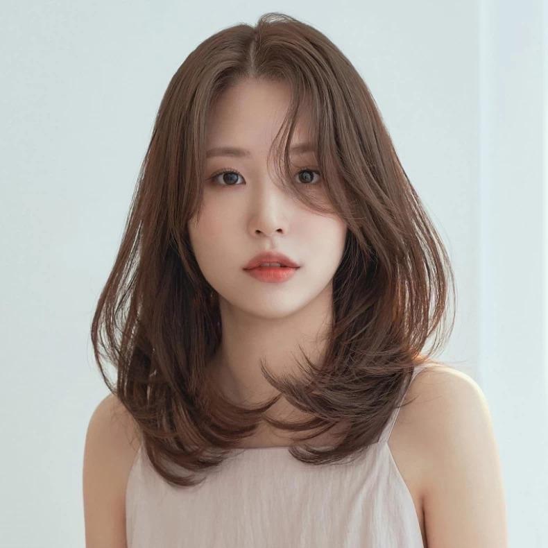 自然捲度不僅能增加髮量感,還能柔化臉部輪廓。(圖/翻攝自IG@haum_h)