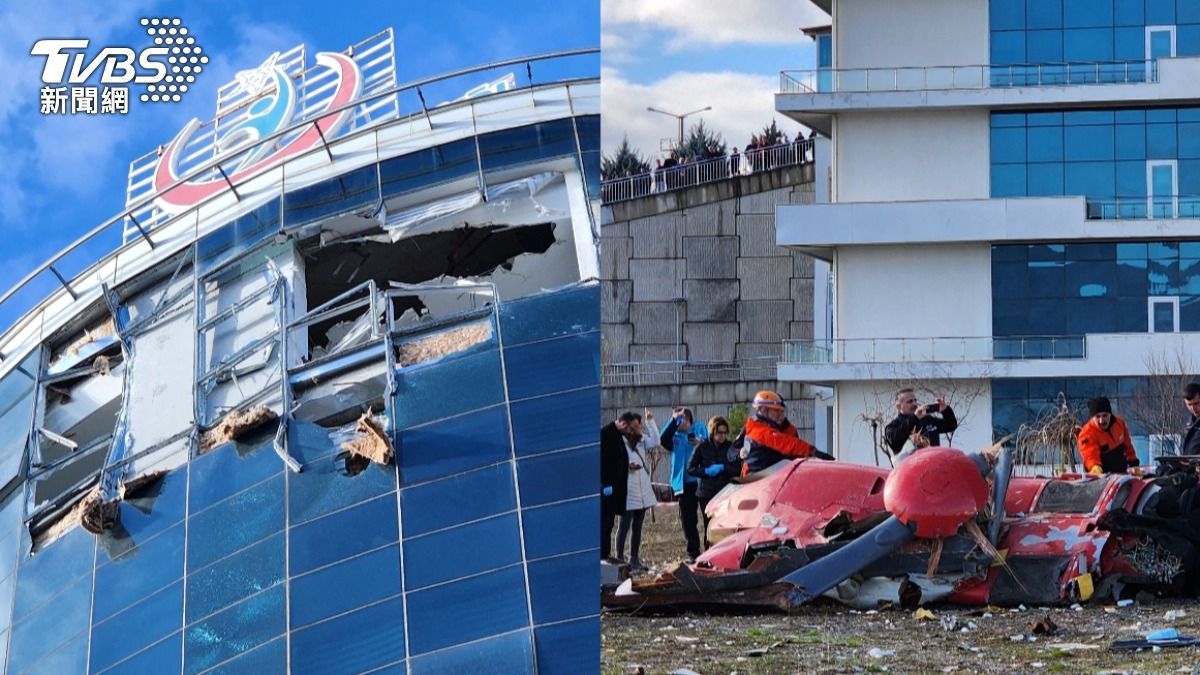 土耳其直升機撞醫院墜毀 機上4人全罹難遺體四散