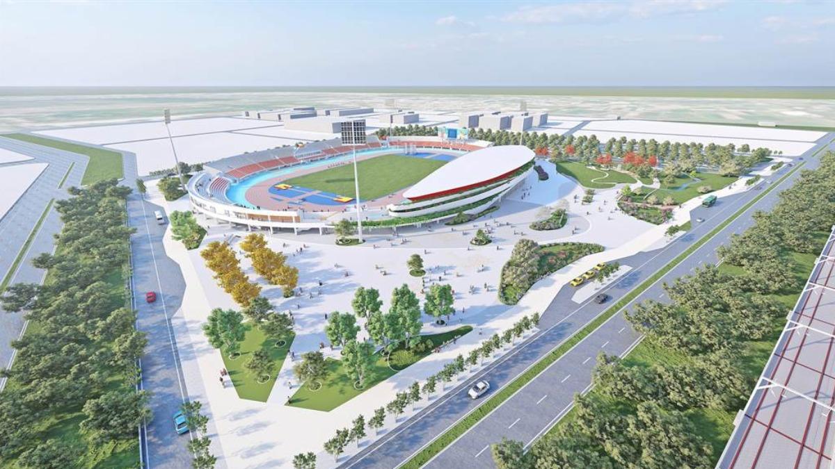 雲林斥資12億，興建2025年全運會主場館「虎尾高鐵運動園區」。（圖／雲林縣府）