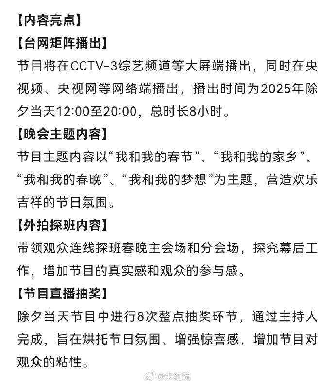 2025年央視春晚亮點。（圖／翻攝自微博）