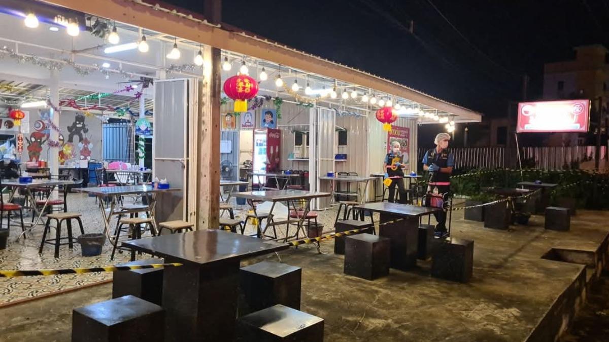 發生槍擊的餐廳。(圖/翻攝自X@KhaosodEnglish)