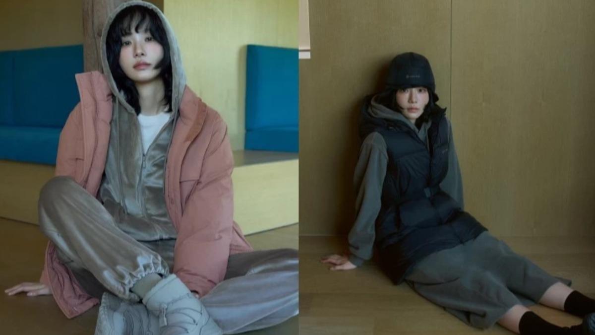 朴珪瑛少年感穿搭：絨布運動服、同色系外套。（圖／翻攝自IG@lavieenbluu）