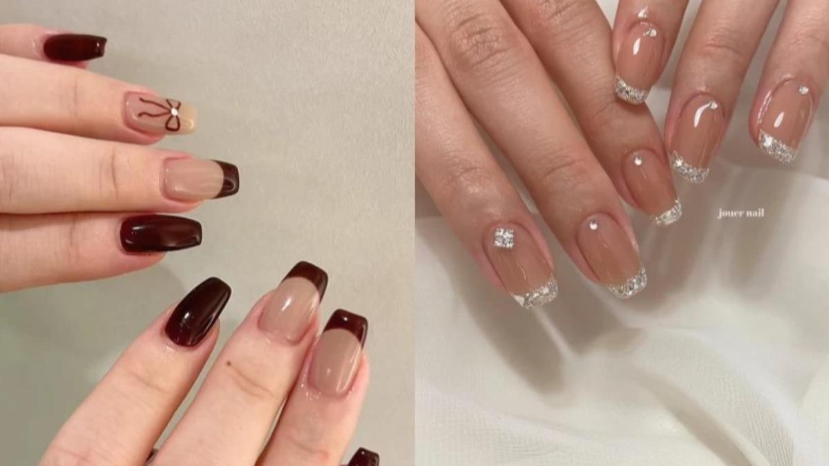 美甲設計3:法式指甲。(圖/翻攝自IG@mieux.nail、@jouer.nail)