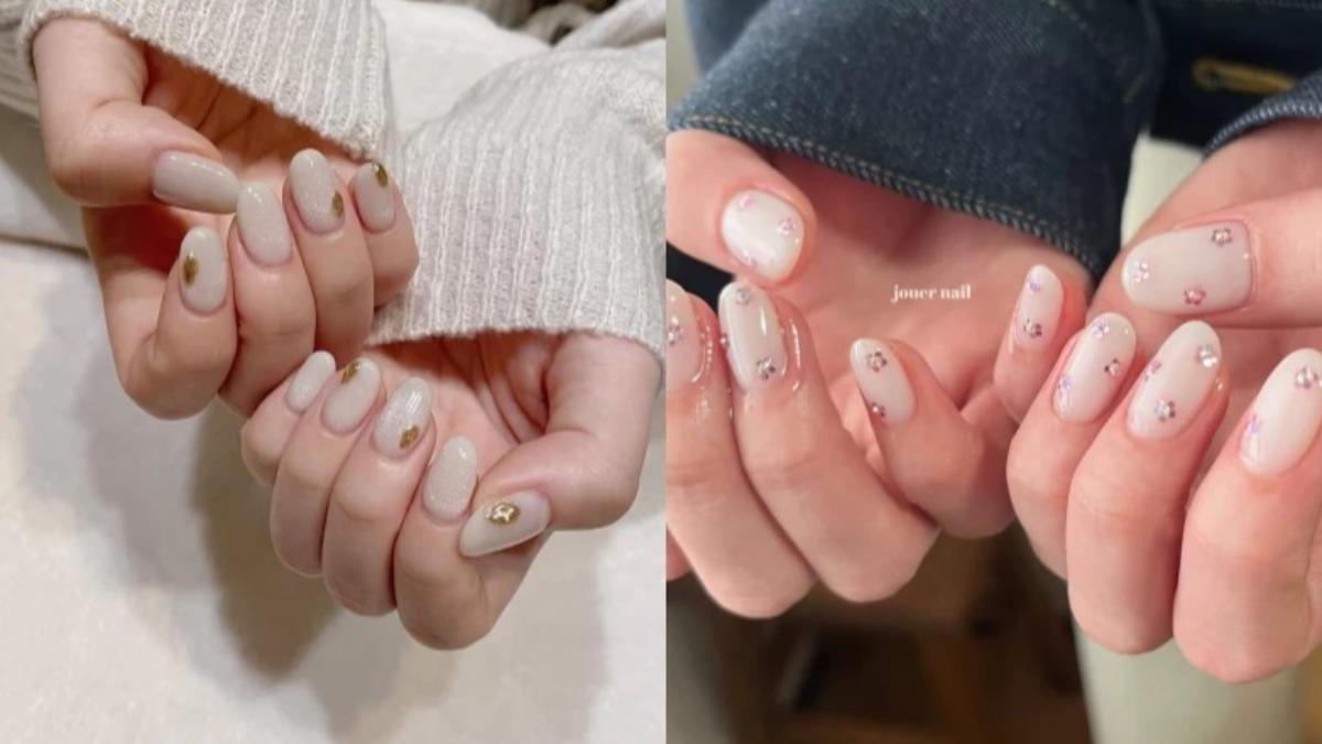 美甲顏色3:白色。(圖/翻攝自IG@mieux.nail、@jouer.nail)