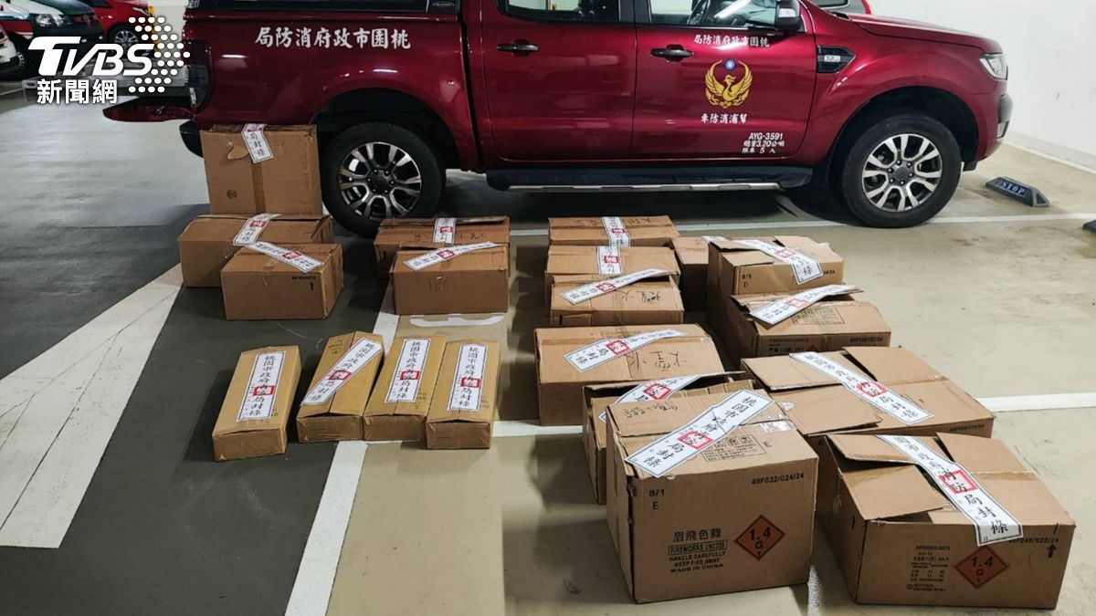 桃園鐵皮存超量10倍火藥!業者稱不知違法 爆竹煙火全沒入開罰
